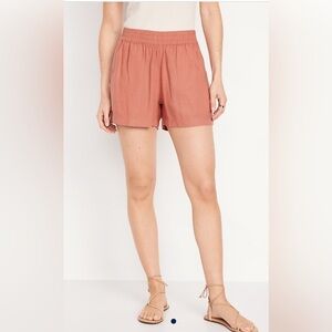 NEW…Old Navy High-Waisted Linen Blend Shorts